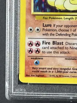 1999 Pokemon Base Set Unlimited Ninetales Holo PSA 9 Mint 12/102 - Image 4
