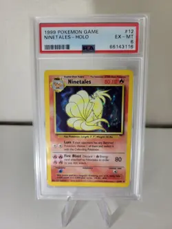Pokemon TCG Ninetales Base Set Holo Unlimited Rare Card 12/102 PSA 6 - Image 1