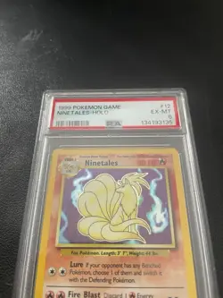 1999 Pokemon TCG English Base Set Unlimited #12/102 Ninetales-Holo PSA 6 EX-MT ! - Image 3