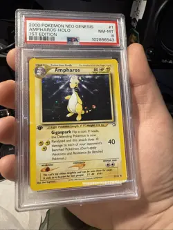 Pokemon TCG Ampharos Neo Genesis Holo Card 1st Edition Rare 1/111 Psa 8 - Image 2