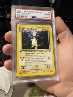 Pokemon TCG Ampharos Neo Genesis Holo Card 1st Edition Rare 1/111 Psa 8 - Image 4
