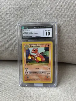 CGC 10 Charmeleon 1999 Base Set 1st Edition Shadowless 24/102 Pokemon Card - Image 1