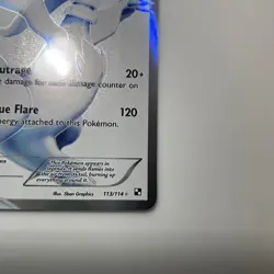 Pokemon TCG Reshiram Black White Holo Full Art Card 113/114 - Image 5