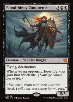 Bloodthirsty Conqueror Foundations Regular Card MTG Mythic 0058 - Image 1