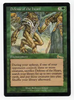 Defense of the Heart, Urza's Legacy,Rare Green Enchantment, Regular, NM - Image 1