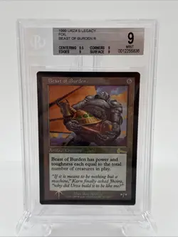 MTG 1999 Urza’s Legacy FOIL #122 Beast Of Burden R BGS 9 Mint - Image 1