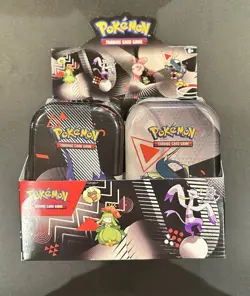Pokemon Unova Black Bolt & White Flare Mini Tin Display Box - SEALED Tins - Image 1
