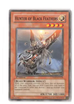 Yugioh Hunter of Black Feathers TSHD-EN038 The Shining Darkness MP 1st Edition - Image 1