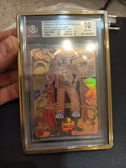 Gold D Roger Carta Gradata Bgs 10 One Piece Stupenda Con Cover Gold - Image 2