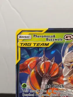 Pokemon TCG Pheromosa & Buzzwole GX Tag Team 1/214 Unbroken Bond NM - Image 3