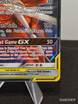 Pokemon TCG Pheromosa & Buzzwole GX Tag Team 1/214 Unbroken Bond NM - Image 5