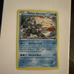White Kyurem 21/124 Fates Collide Holo Rare Pokemon Card Lightly Played - Image 1