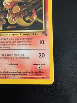 Magmar 39/62 First Edition Pokemon Card Fossil - Image 4