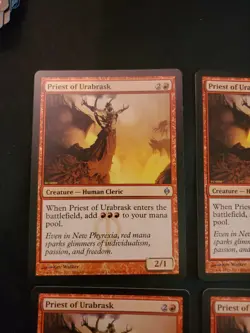 4x Priest of Urabrask New Phyrexia NM Magic The Gathering MTG Tcg Playset X4 4 - Image 2