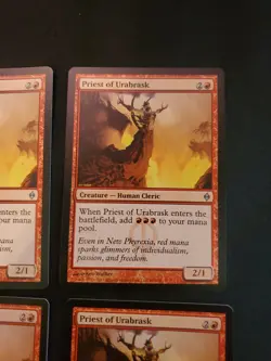 4x Priest of Urabrask New Phyrexia NM Magic The Gathering MTG Tcg Playset X4 4 - Image 3