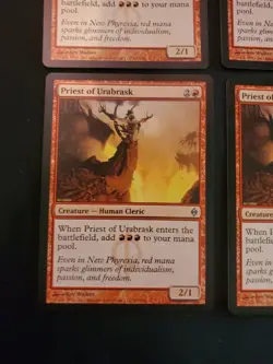 4x Priest of Urabrask New Phyrexia NM Magic The Gathering MTG Tcg Playset X4 4 - Image 5