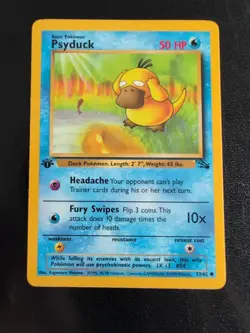 Psyduck First Edition Pokemon Fossil 53/62 Fossil - Image 1