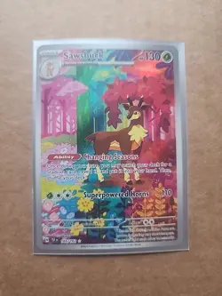 Pokemon TCG Sawsbuck 166/162 SV05: Temporal Forces Holo Illustration Rare - Image 1