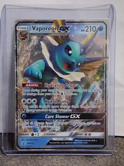 Pokemon TCG Vaporeon GX SM172 Promo Sun & Moon Black Star Holo NM - Image 1