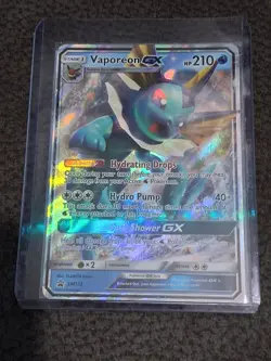 Pokemon TCG Vaporeon GX SM172 Promo Sun & Moon Black Star Holo NM - Image 3