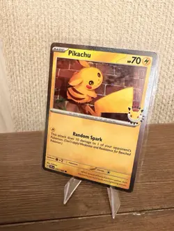 Pokemon TCG Pikachu 051/162 Cosmo Holo 2026 Pokemon Day Stamp Promo - Image 1