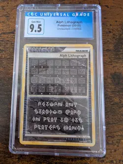 2010 POKEMON ALPH LITHOGRAPH UNDAUNTED THREE CGC 9.5 GEM MINT - Image 1