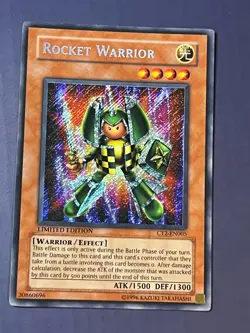 Yugioh Rocket Warrior CT2-EN005 Secret Rare Limited VLP - Image 1