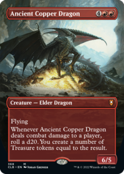 1x Ancient Copper Dragon ~~ Borderless - Foil NM-Mint, English Commander Legends - Image 1