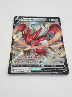 Scizor V - 118/189 - Pokemon Darkness Ablaze Sword & Shield Ultra Rare Card NM - Image 1