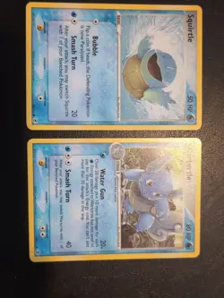 POKEMON TCG CARD SQUIRTLE + WARTORTLE 83/112 EX FIRERED & LEAFGREEN NM/VLP - Image 1