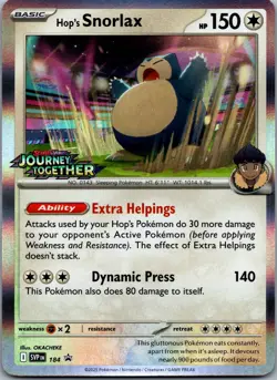 Hop's Snorlax - (Prerelease) 184 SV: Scarlet & Violet Promo Cards Promo Holo NM - Image 1