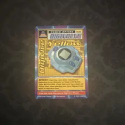 Digimon Card Digivice Yellow Power Option Level St-62 Bandai 1999 - Image 1