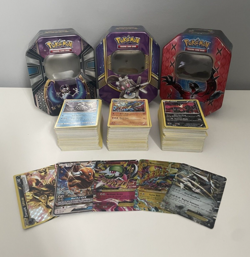 135 card pokemon bundle inside pokemon tin. - Image 1