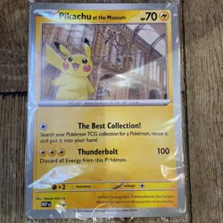 IN HAND - Pokemon x Natural History Museum Pikachu Jumbo Promo Card Brand New - Image 1