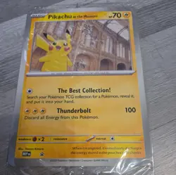Pikachu At The Museum Pokemon Card Oversize SEALED in hand promo - Image 2