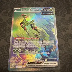 Pokemon TCG Temporal Forces: Iron Leaves ex 203/162 Special Illustration Rare - Image 1