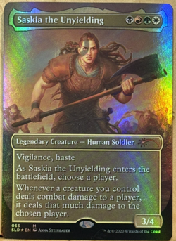 LIMITED EDITION Secret Lair MtG Saskia the Unyielding NM BORDERLESS FOIL! - Image 1