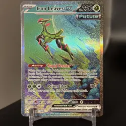 Pokemon TCG Temporal Forces: Iron Leaves ex 203/162 Special Illustration Rare - Image 1