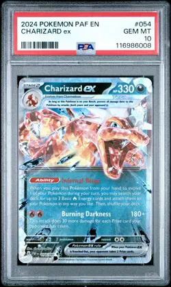2024 POKEMON PAF EN-PALDEAN FATES #054 CHARIZARD EX PSA 10 - Image 1
