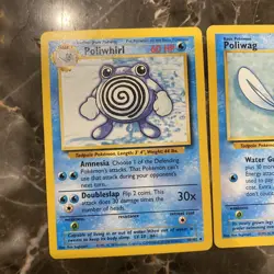 Shadowless Poliwag 59/102 & Poliwhirl 38/102 Base Set Vintage WOTC Pokemon TCG - Image 3