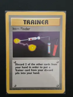 Pokemon Trainer Item Finder 74/102 Base Set Vintage WOTC Uncommon - Image 1