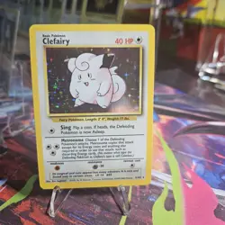 Pokemon Base Set Clefairy Holo 5/102 4th Print 1999-2000 Nm - Image 1