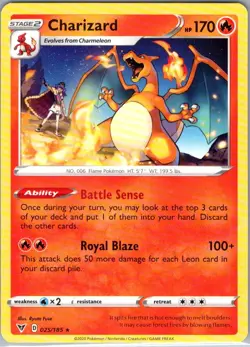 Charizard - 025/185 - SWSH04: Vivid Voltage - Pokemon TCG Card - Near Mint - Image 1