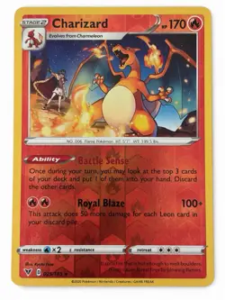 Charizard 025/185 Swsh04: Vivid Voltage Reverse Holo Pokemon TCG NM/M - Image 1