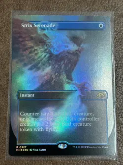 Strix Serenade Magic MTG Modern Horizons 3 Borderless Foil Rare 0327 Unplayed! - Image 1