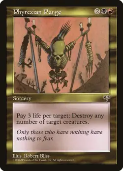 Phyrexian Purge NM/M Mirage Multicolor Sorcery Mtg Magic English Regular - Image 1