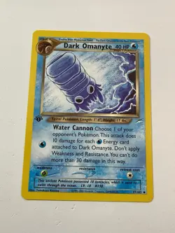 Dark Omanyte Neo Destiny 37/105 Uncommon 1st Edition NM Near Mint Komiya Pokemon - Image 1