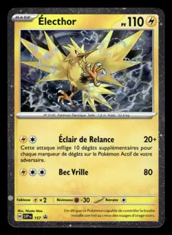Carte Pokemon Electhor Holo 157/ SVP Black Star Promos Francais - Image 1