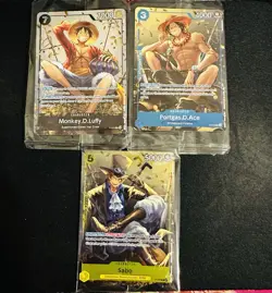 One Piece Monkey D. Luffy P-075,074,& 073 English Promo Tin Set Vol 2 Sealed!!! - Image 1
