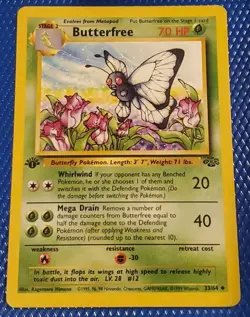 Pokemon TCG Butterfree 33/64 Jungle 1st Edition - Image 1
